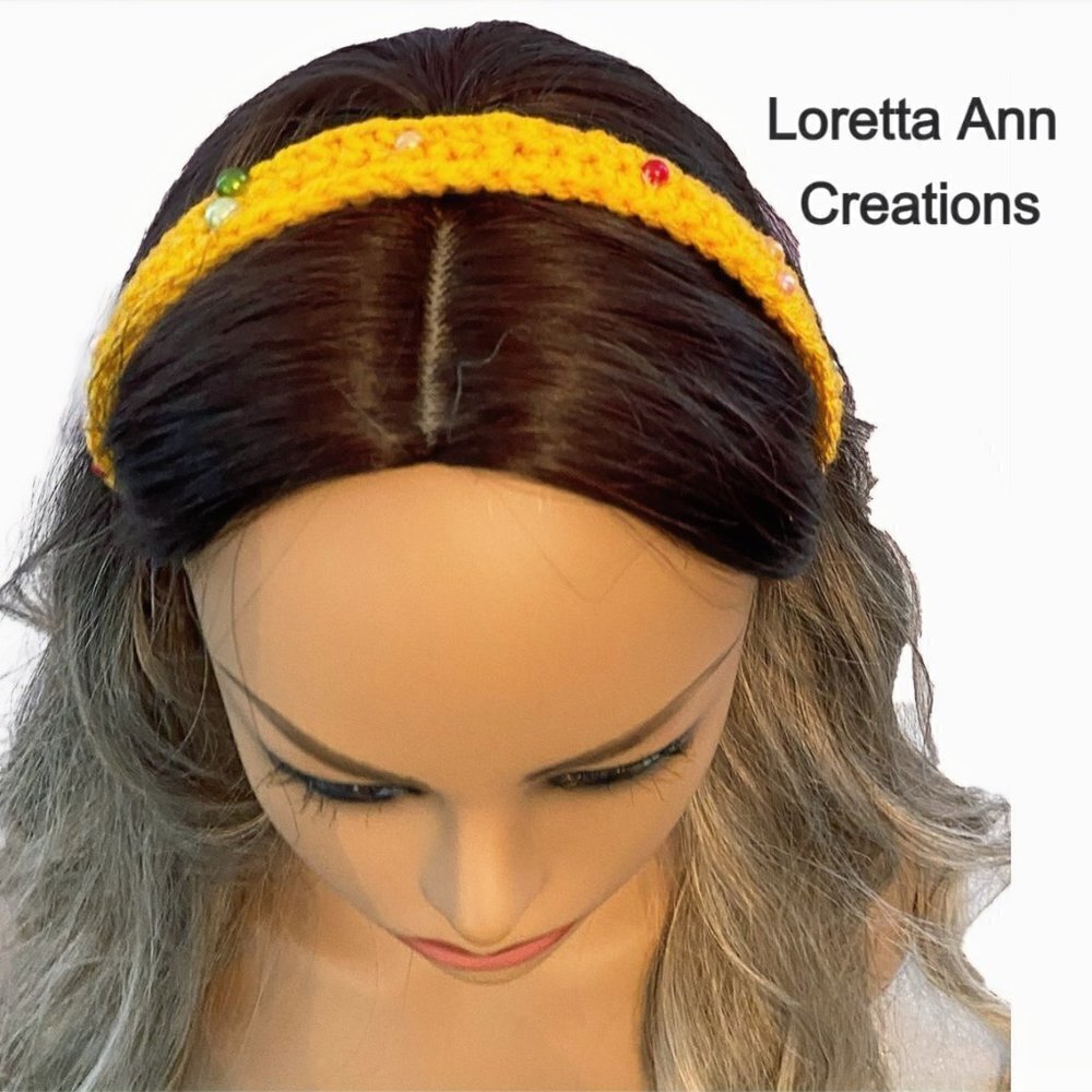 🌟2 FOR 12🌟NWT DR. Loretta Ann Creations Original Beaded Headband💋